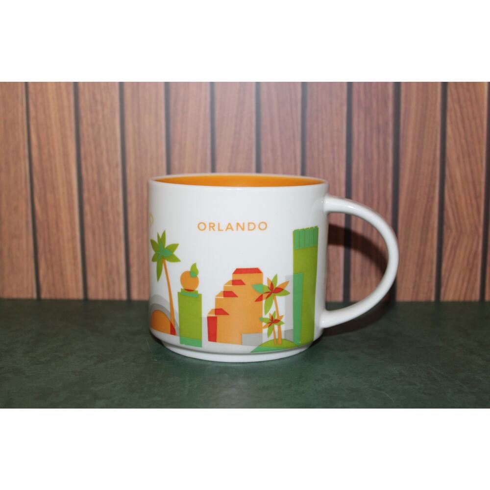 Starbucks ORLANDO Florida You Are Here Here YAH 14 Oz Coffee Mug Cup EUC